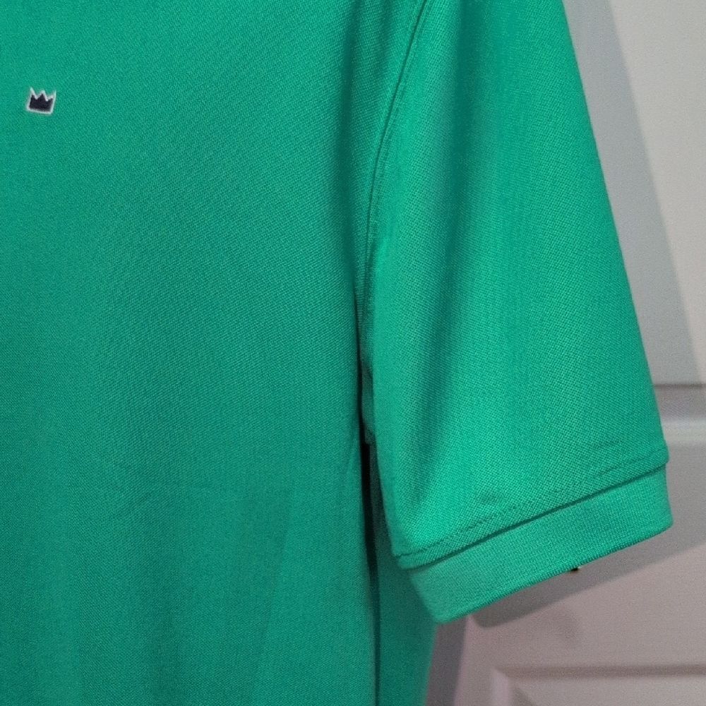 Crown & Ivy Vibrant Green Polo Shirt Size L - Picture 3 of 5